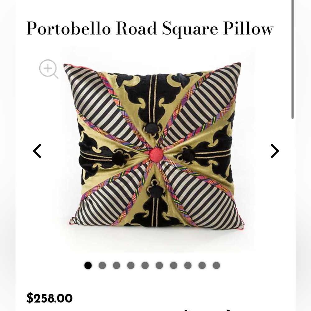1 Mackenzie Childs Portobello Road Square Pillow